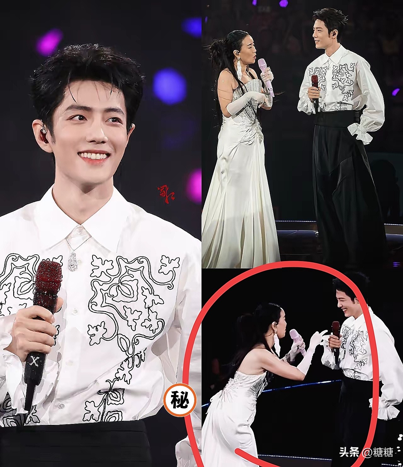 “那英懵了，全场傻了。”
谁能想到，去年李健演唱会上的一句客套话，肖战居然当真了。

当时那英随口问：“我开演唱会你来不来？”
肖战老老实实回：“那我肯定来。”
估计那姐自己都忘了这茬儿，结果前天北京演唱会后台，他突然出现，把那英惊得直问：“你真来了？”

肖战就回了一句——
“你在，所以我来了。答