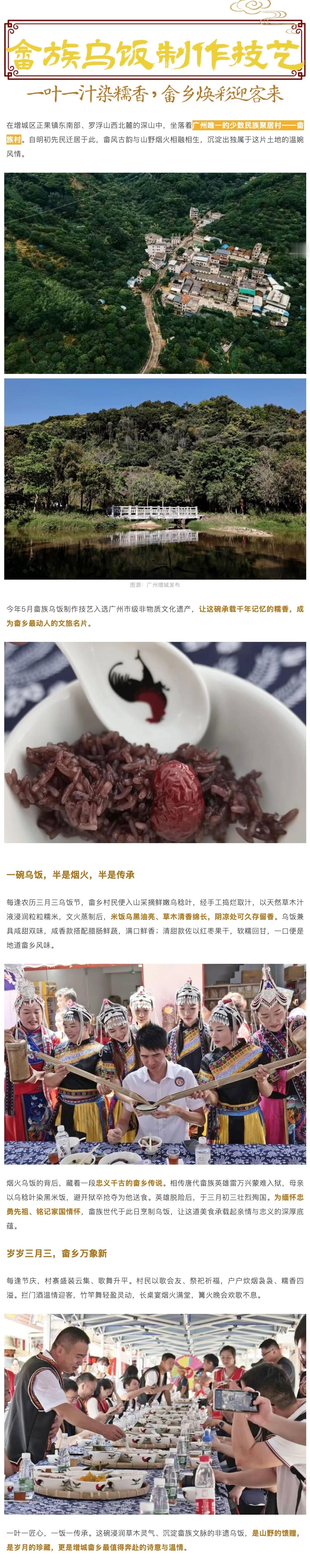 🌸岭南非遗三墨，一味百年：好吃还养生！🌸

✨今天，走进舌尖上的广州非遗
带你解锁蜜醋黑豆、畲族乌饭、增城乌榄背后的传承故事
细品时光淬炼的岭南烟火滋味😋

🫘九炒九蒸九晒的蜜醋黑豆
在广州沙湾古镇
何氏中医文脉扎根沃土，绵延数百年
何克谏、何效德等岭南中医先贤
为何氏宗族筑牢了中 ​
