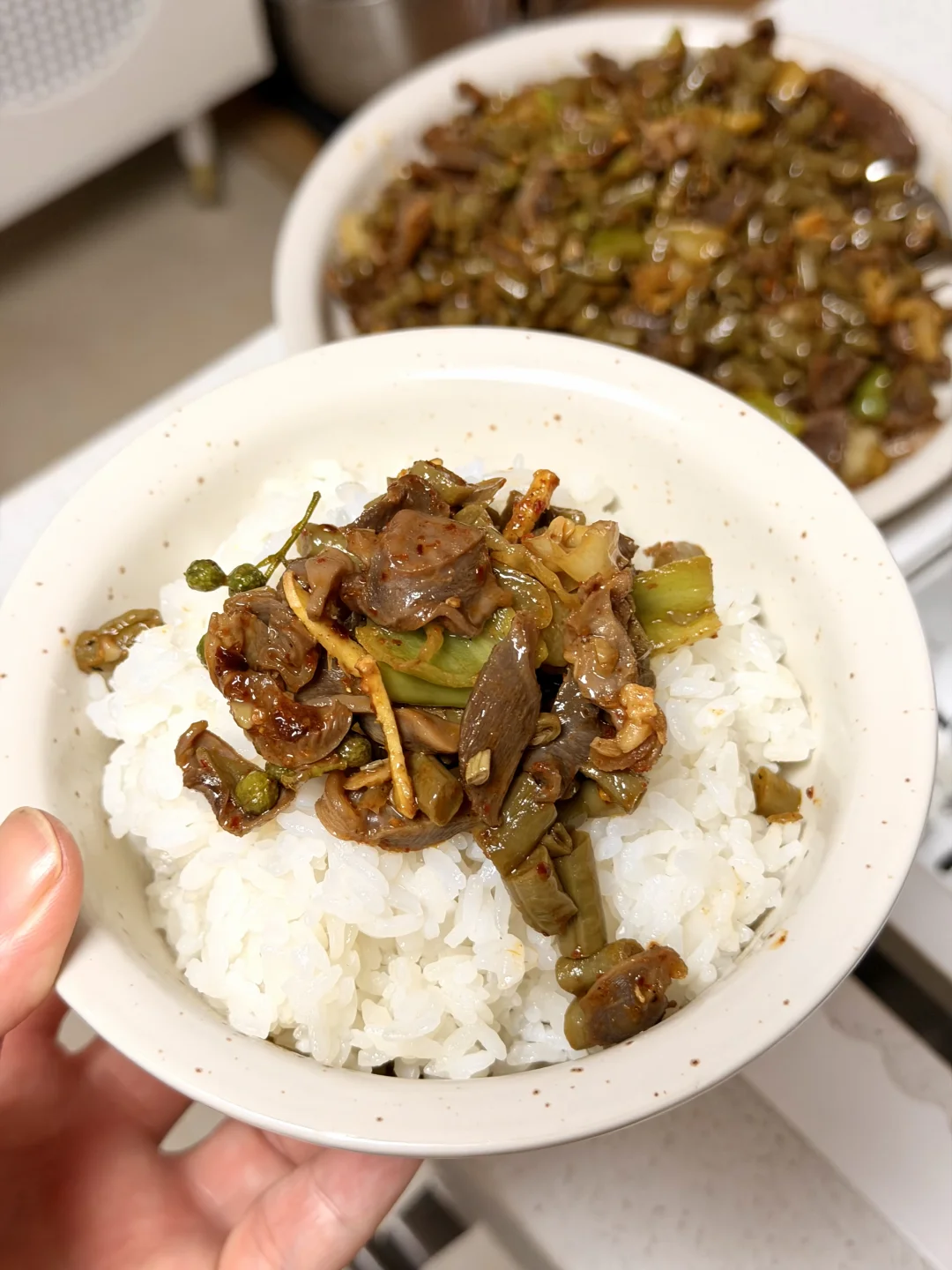 酸豆角炒鸡胗做法/下饭绝绝子