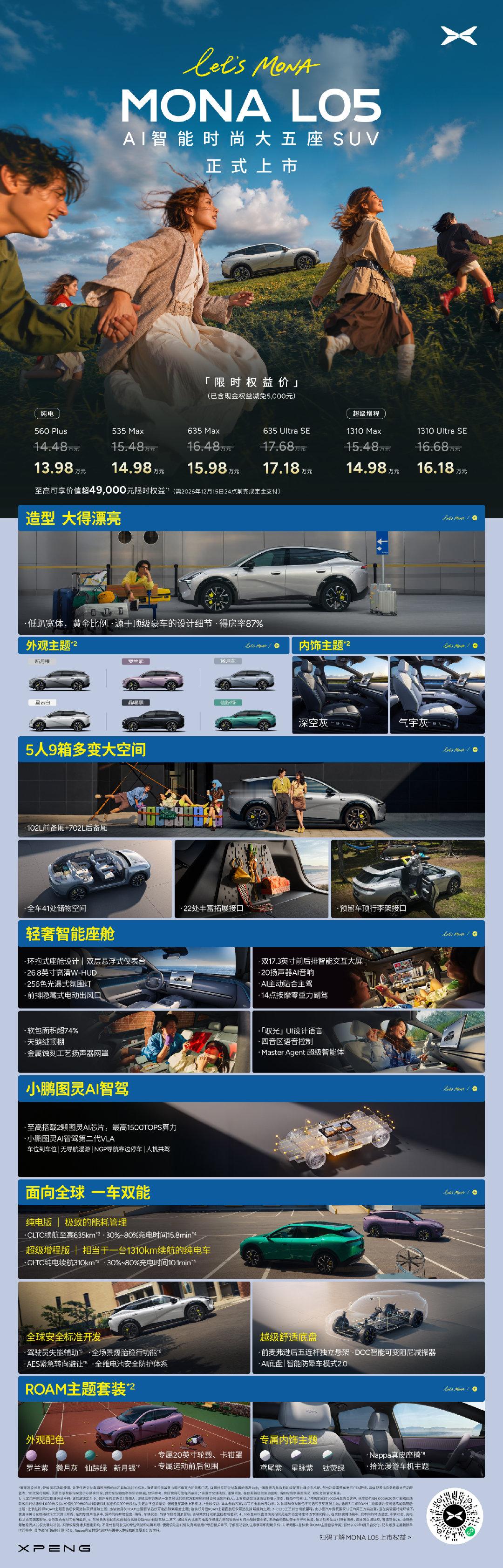 小鹏MONA L05  怎么选？
卖爆了，感谢车主们的认可[作揖]

#MONAL05价格炸裂# ​