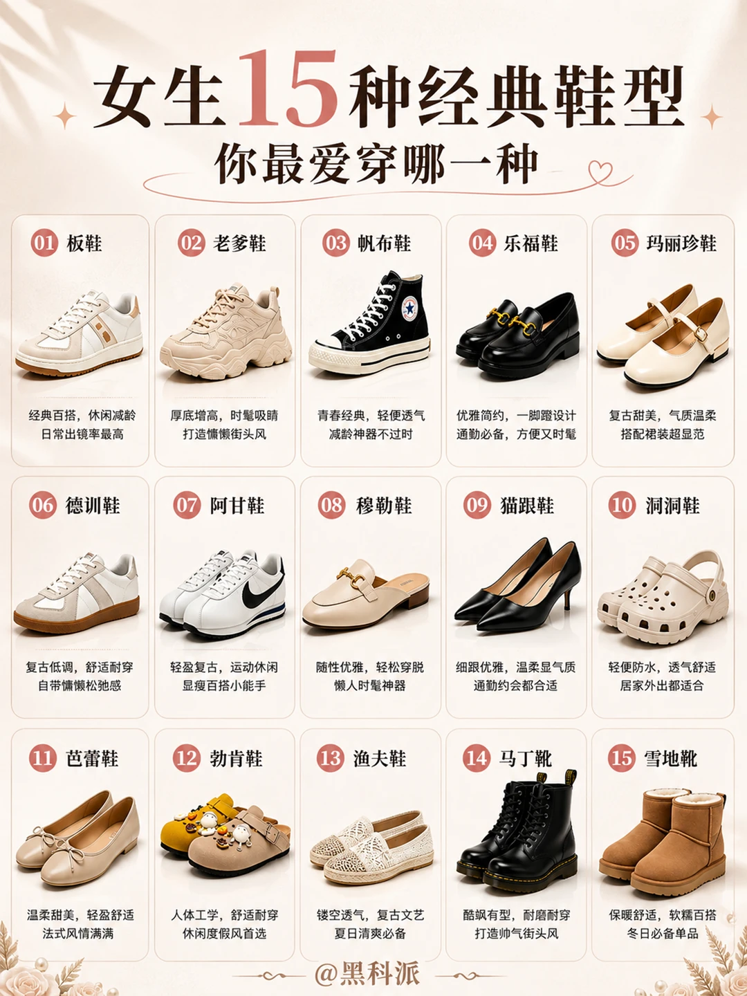 女生15种经典鞋型，你鞋柜里有几双？