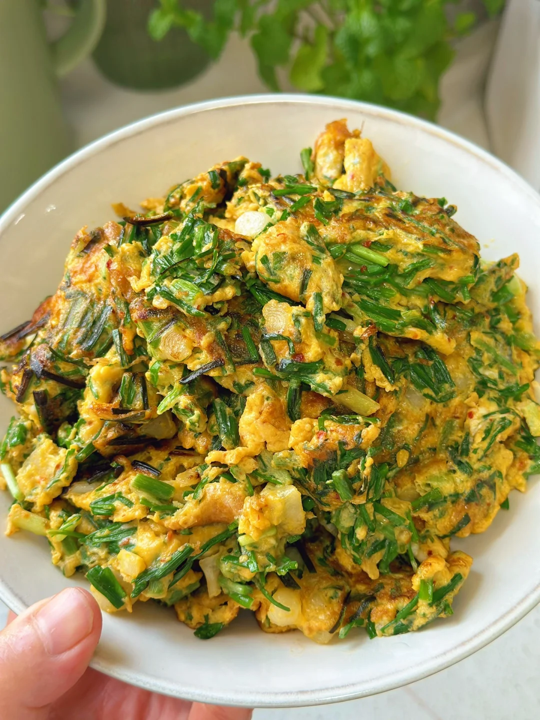 采了很多野葱必须先做野葱炒鸡蛋呀香惨了