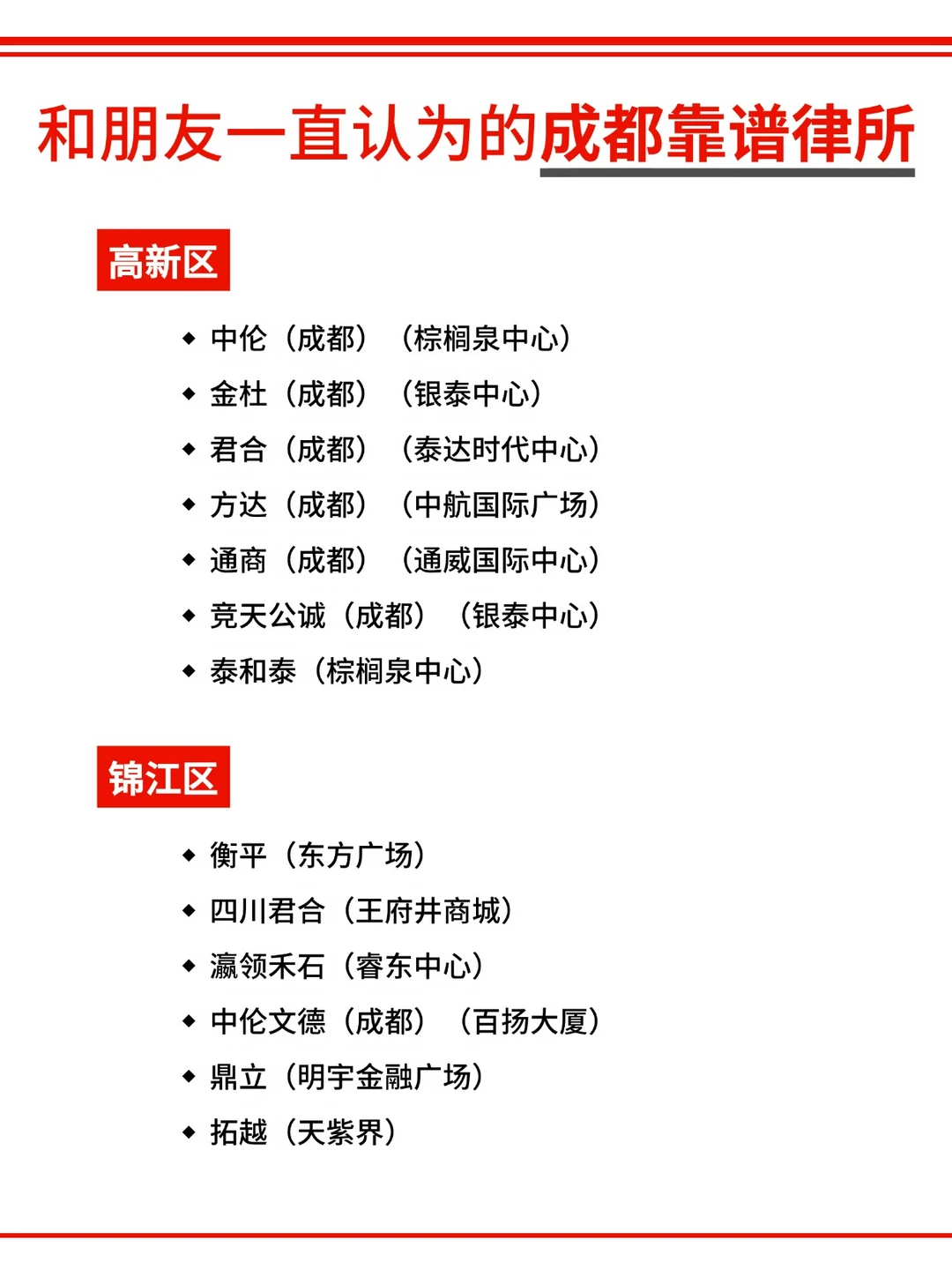 和朋友一致认为的成都靠谱律所