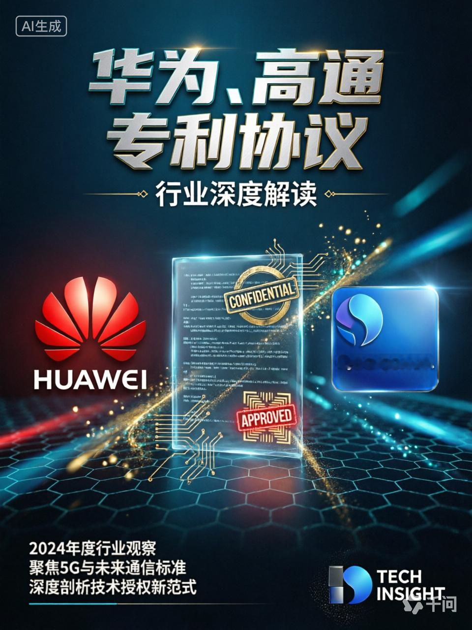 华为与高通签订多年期交叉专利许可协议，不少人误以为芯片限制放开，其实二者完全不是一回事，协议只解决专利纠纷，芯片出口管制政策并未变动。
 
通信行业层面，此次交叉授权降低华为、高通全球市场的专利诉讼风险，有利于国产通信设备、手机终端出海。国内射频、基站、手机零部件厂商，海外拓展时专利壁垒压力有所缓解