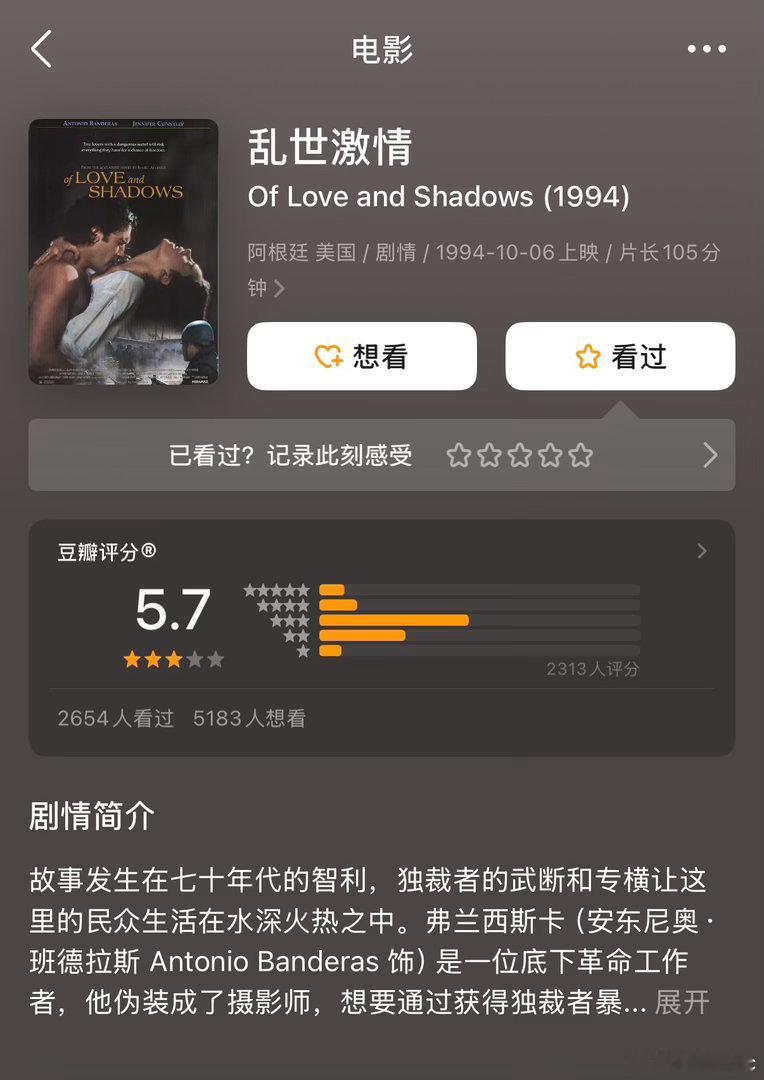 乱世激情（1994） 速存！手慢无！ ​​​