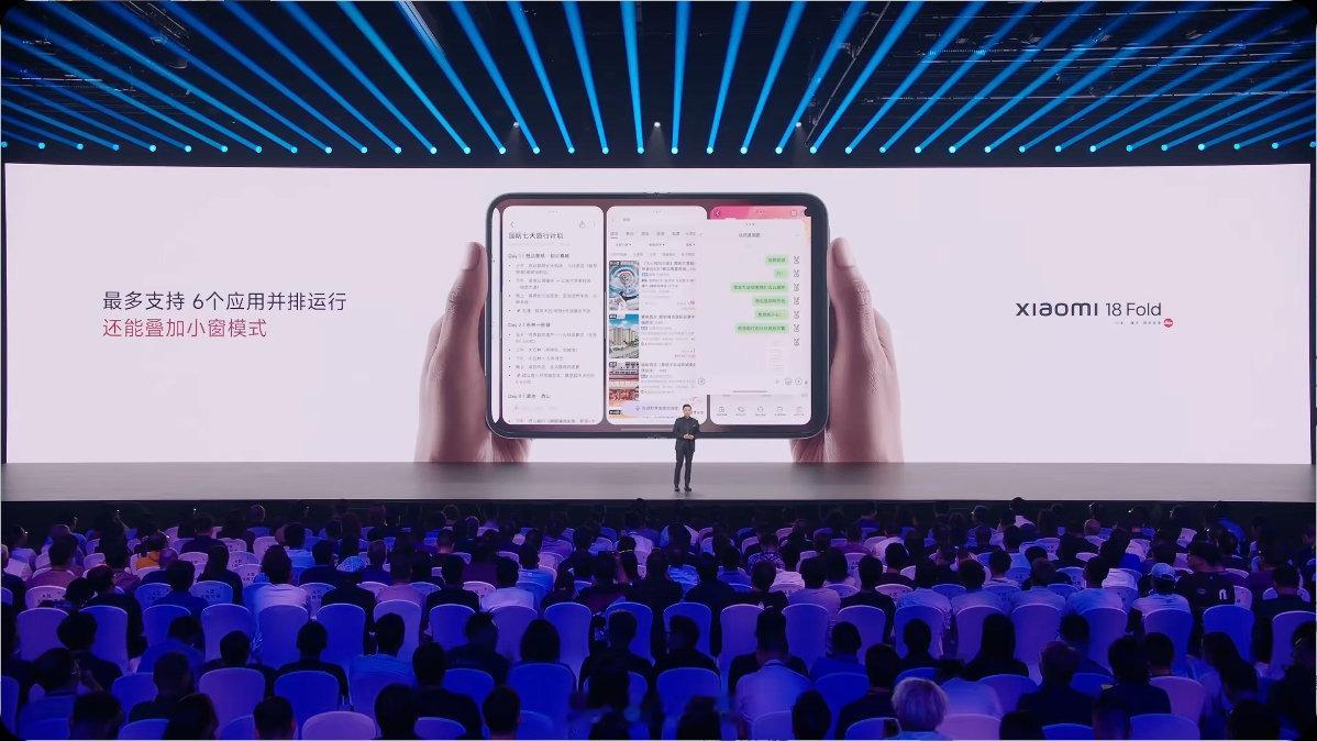 小米 18fold 支持 6 个应用并排[哆啦A梦害怕]平板应该也有吧 ​