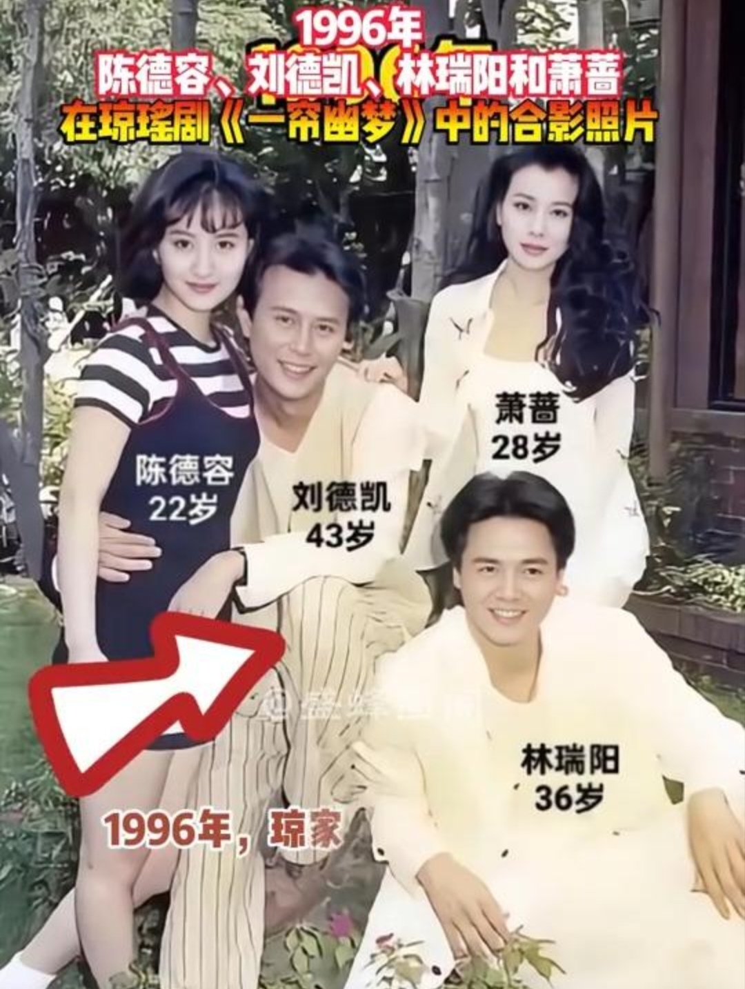 96版《一帘幽梦》主要卡司
陈德容 → 汪紫菱（妹妹，爱做梦）
萧蔷 → 汪绿萍（姐姐，天才舞蹈家）
刘德凯 → 费云帆
林瑞阳 → 楚濂