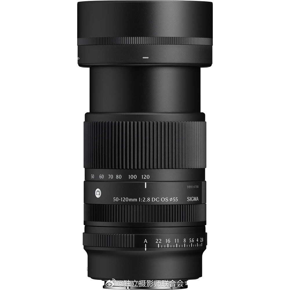 ​仅售799美元！适马新品50-120mm F2.8 DC OS镜头发布，C系列恒定F2.8光圈，小巧轻便，仅重390克（E卡口），13组18片结构，55mm滤镜接口，外变焦设计，支持OS光学防抖，广角端6.5档防抖补偿，长焦端4.5档防抖，高速HLA线性对焦马达，50mm端最近对焦距离0.23m，120mm端蕞近对焦距离0.55m，等效75‑180mm ​