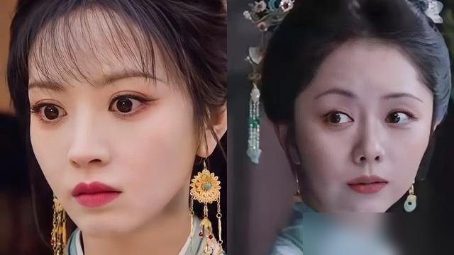 田曦薇瞪眼上热搜，评论区炸了，都说她只会干瞪眼。
《嫁金钗》里她演恶女君黛，一狠就瞪，一怒就瞪，眼白全翻出来。镜头一推特写，情绪直接崩。
可你再翻她演魏娆的片段，同一个人，眼睛里有东西。问题不在眼睛大，在眼白多。特写镜头下，情绪一过载，瞳孔压不住眼白，就成了干瞪眼。
谭松韵在《兰香如故》里栽的