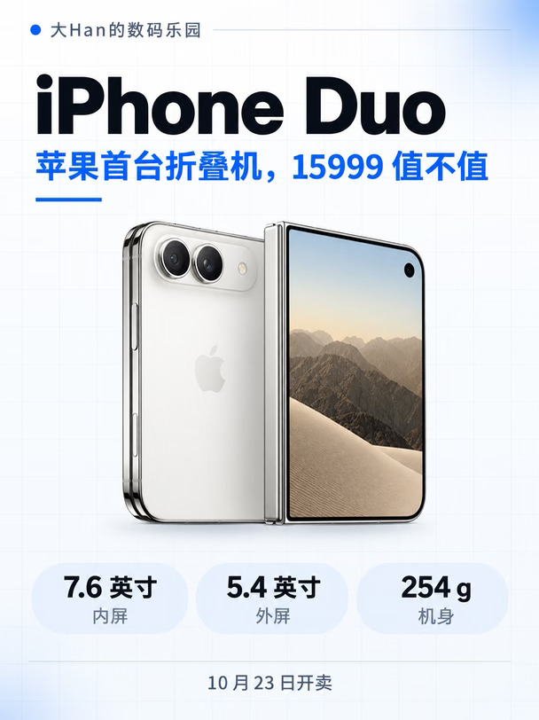 5.4寸放口袋，7.6寸当平板，iPhone Duo值吗