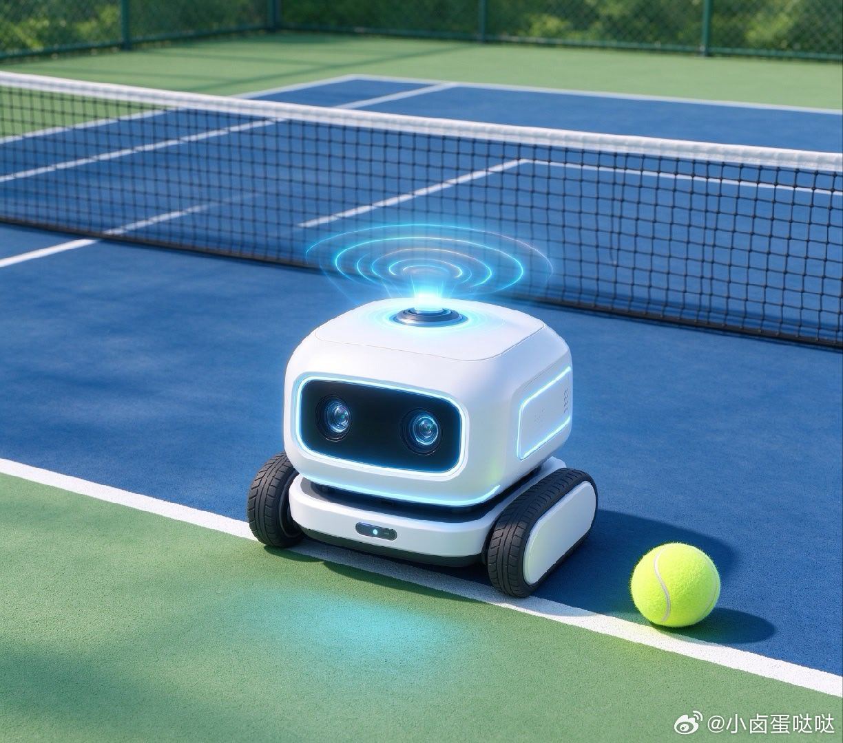 约不到球友？国产AI网球搭子火了🎾
最近一款国产AI网球机器人走红海内外：
🤖 可以自动发球、回球
🎯 还能根据你的水平调整球速和落点
📱 手机APP控制，一个人也能练球
以前想练网球：
要么找教练（贵），要么约球友（难约）。
现在一个机器人就能当你的"陪练"，
还会根据你的水平循序渐进地" ​
