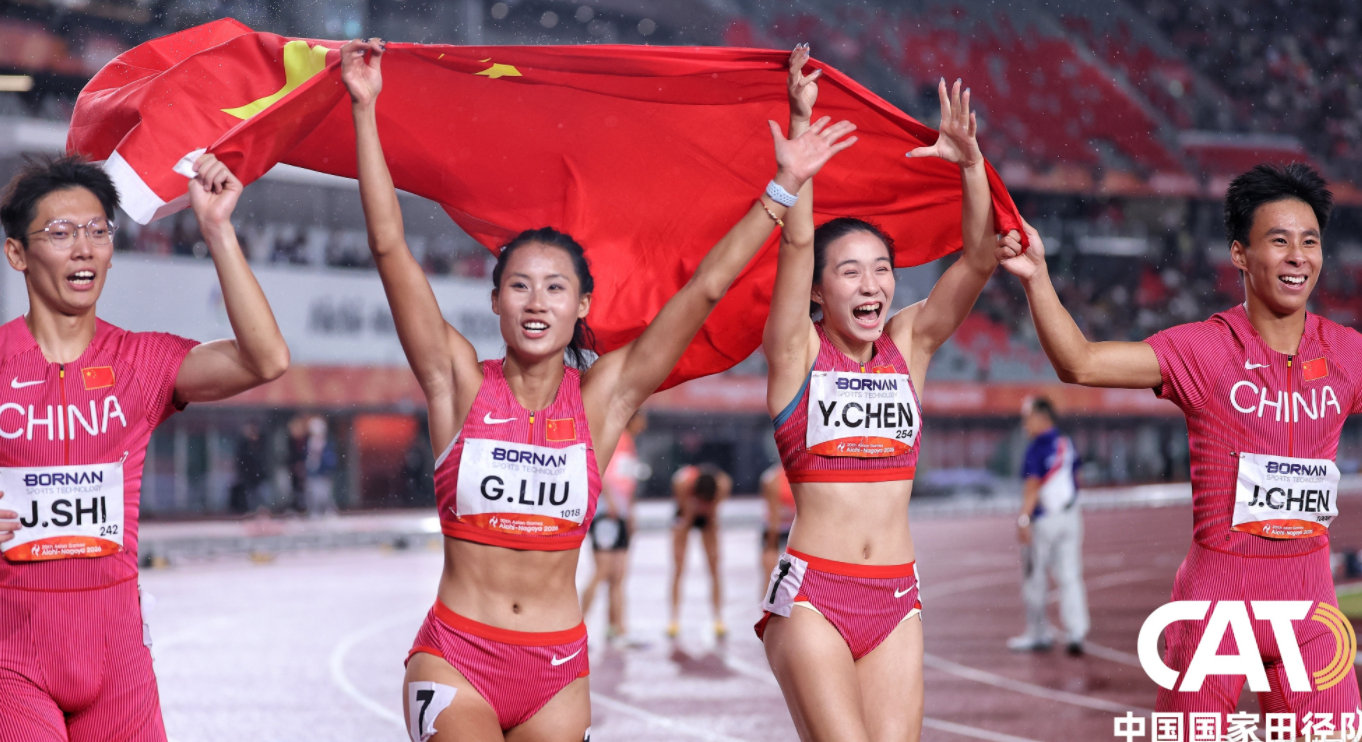 #陈妤颉领先泰国队0.09秒#惊险夺金，惊心动魄！中国队好样的！不过另一方面，泰国短跑崛起的速度真是猛啊，光是男子的布里蓬·汶颂，就可能成为亚洲体育下一颗闪耀世界赛场的明星。 ​
