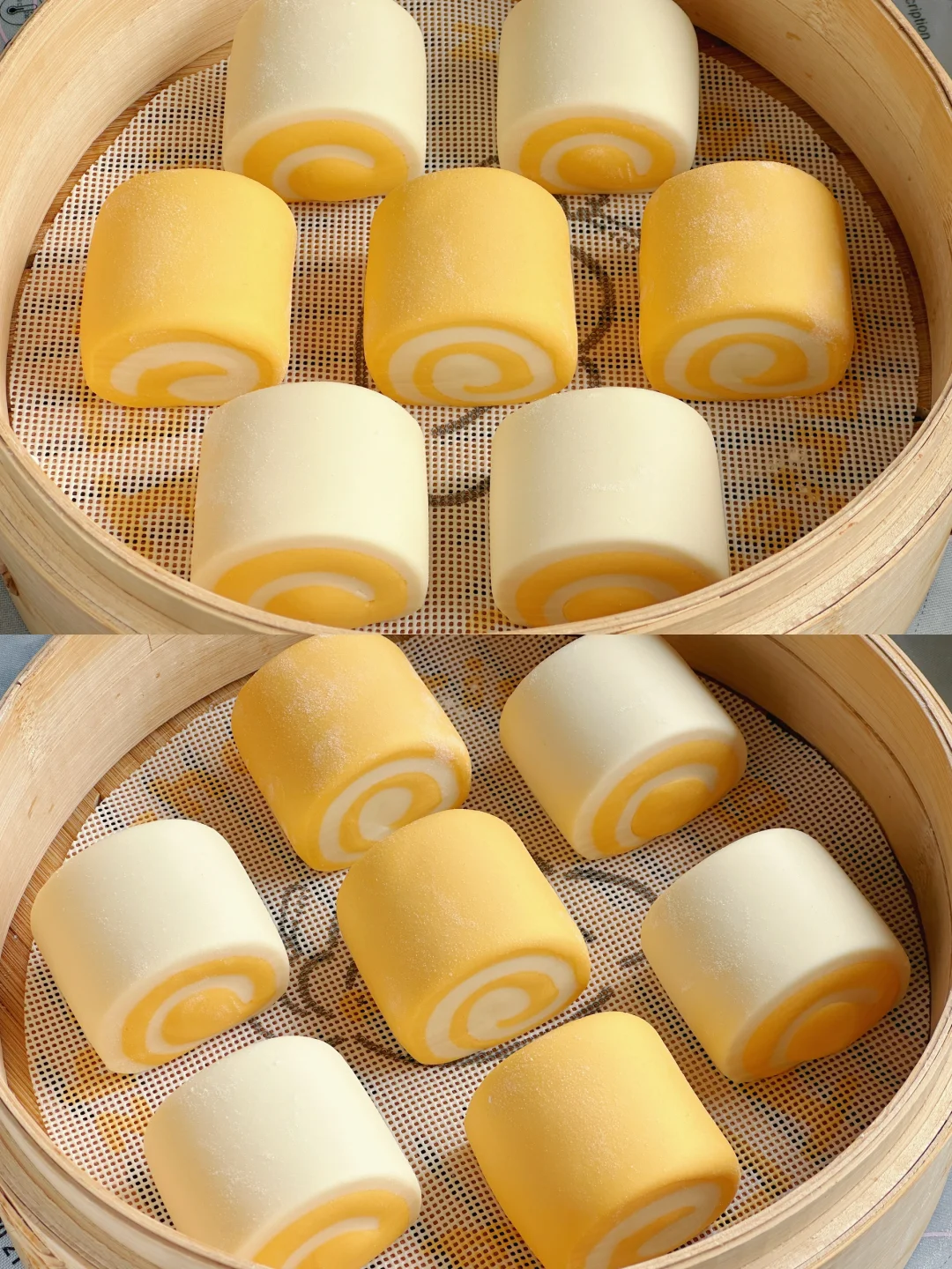 超松软！双色南瓜馒头～这颜色也太好看了！