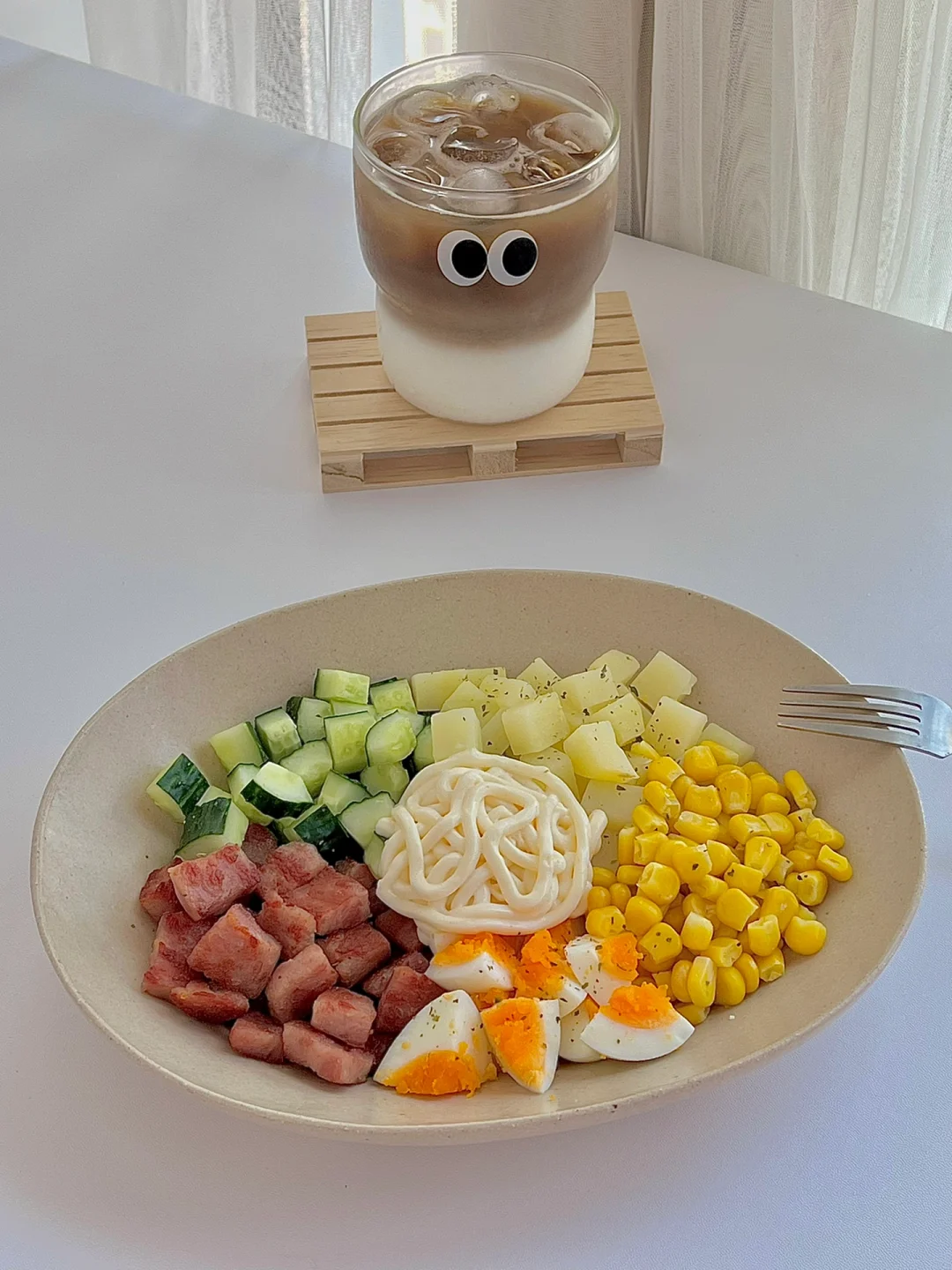 ☀️工作日早餐｜低脂土豆午餐肉玉米沙拉 🥗