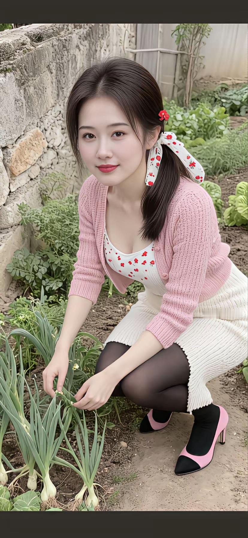 田园少女风，甜美穿搭