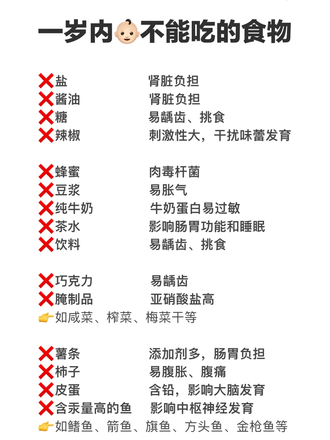 吃错了危害大‼️1岁内不能吃的食物！附攻略✅