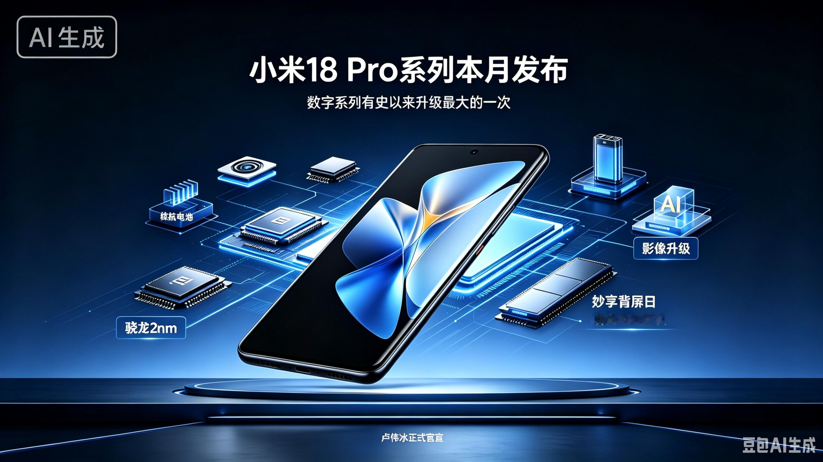 卢伟冰正式官宣：小米 18 Pro 系列将于本月发布，并称这是小米数字系列有史以来升级最大的一代。
新机全系首发骁龙 2nm 旗舰芯片，性能、影像、续航、AI 全面升级。小米首创的妙享背屏，如今日活已经突破 400 万次，交互体验迎来大幅优化。
不过定价消息一出，立刻引爆全网舆论。消息显示，小米 1