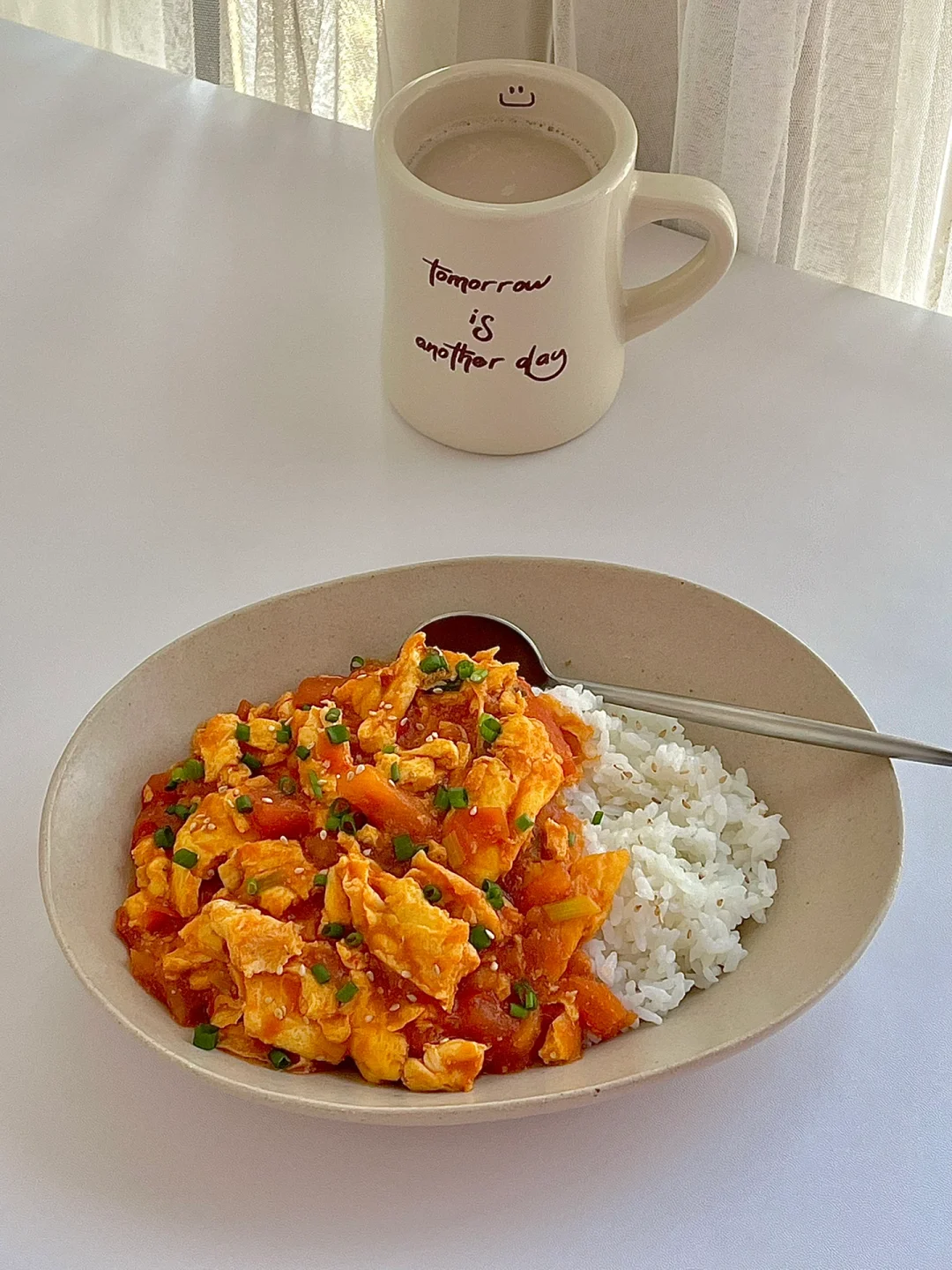 ☀️周末的早午餐｜酸甜可口的西红柿鸡蛋盖饭