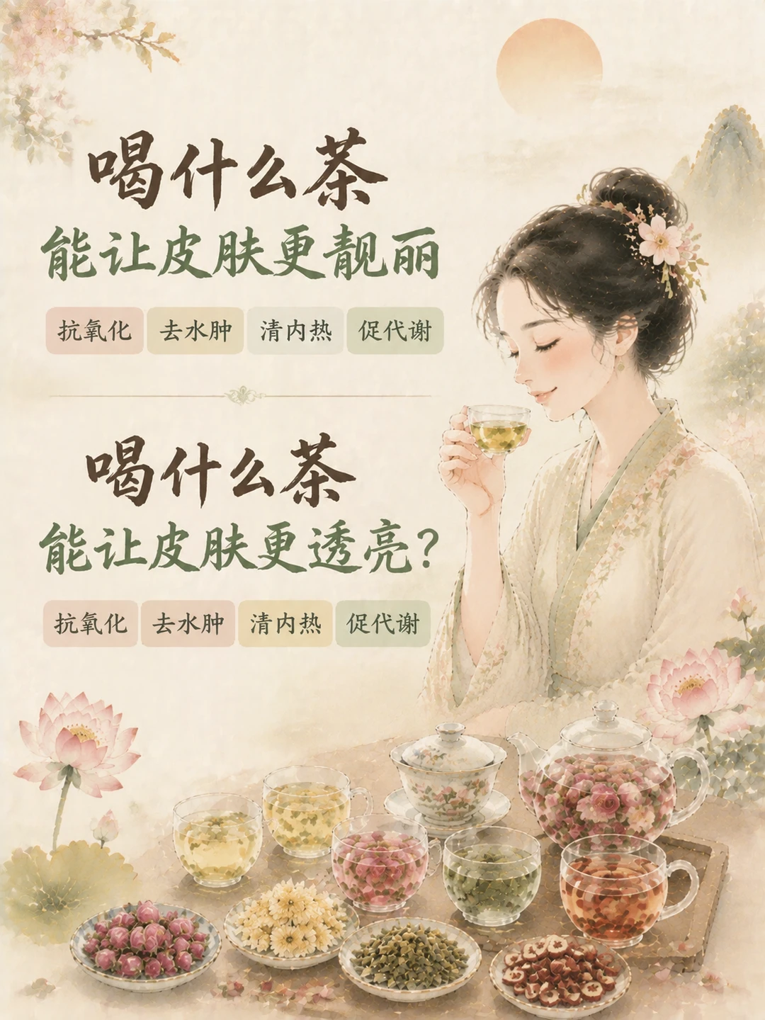 喝什么茶能让皮肤更靓丽？