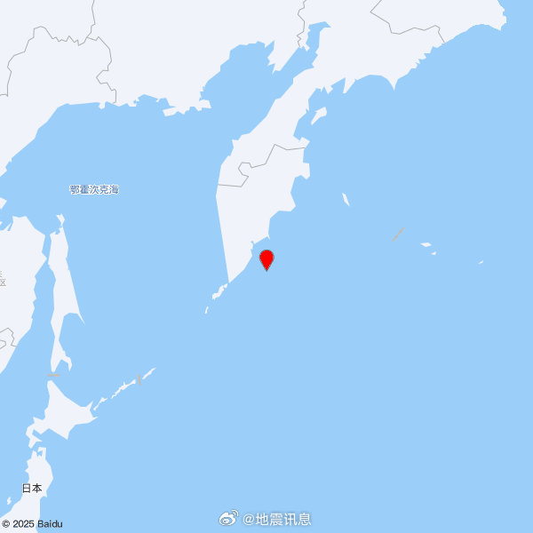 【美国地质勘探局】发布，2026-10-03 00:34:41 在 维柳钦斯克，俄罗斯（纬度:51.6873°N 经度:159.7398°E 发生5.8级地震，震源深度:29.477公里，查看详细 #App ​