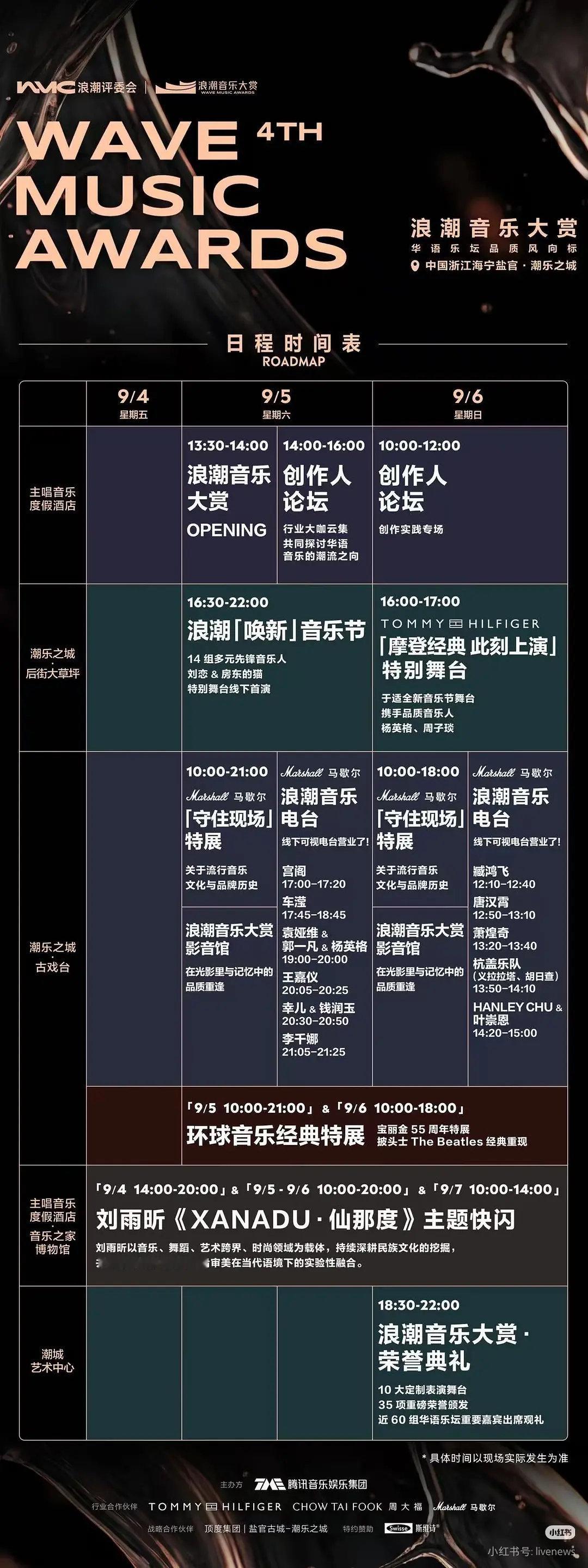 今年浪潮榜搞得挺浓重的，可惜的是基本上提名的大咖歌手没几个到场的 ​