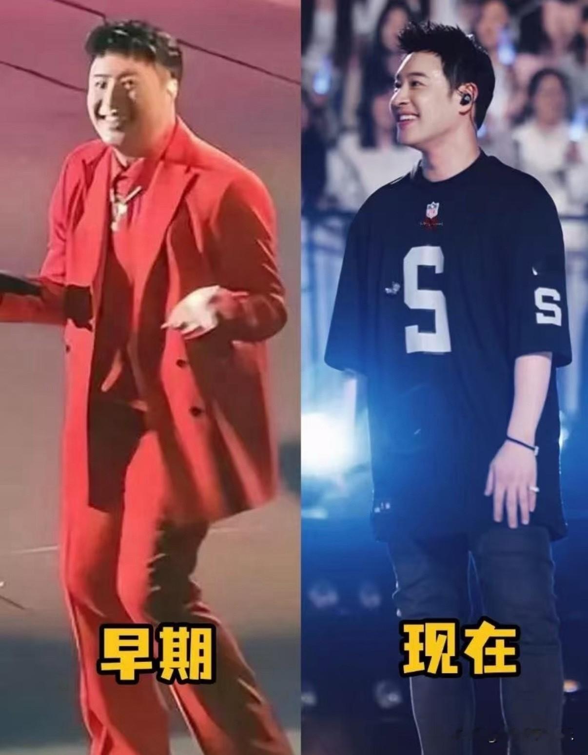从“碳水大王”到S码型男，潘玮柏这次真瘦了？

10月11号济宁音乐节，潘玮柏干了一件挺好笑的事——他穿着老婆宣云的S码牛仔外套上台了。不是造型师搭的，是真从老婆衣柜里借的。他在微博自己说：&34;借了老婆的外套去表演，我也穿的上S碼的型男了 哈哈。&