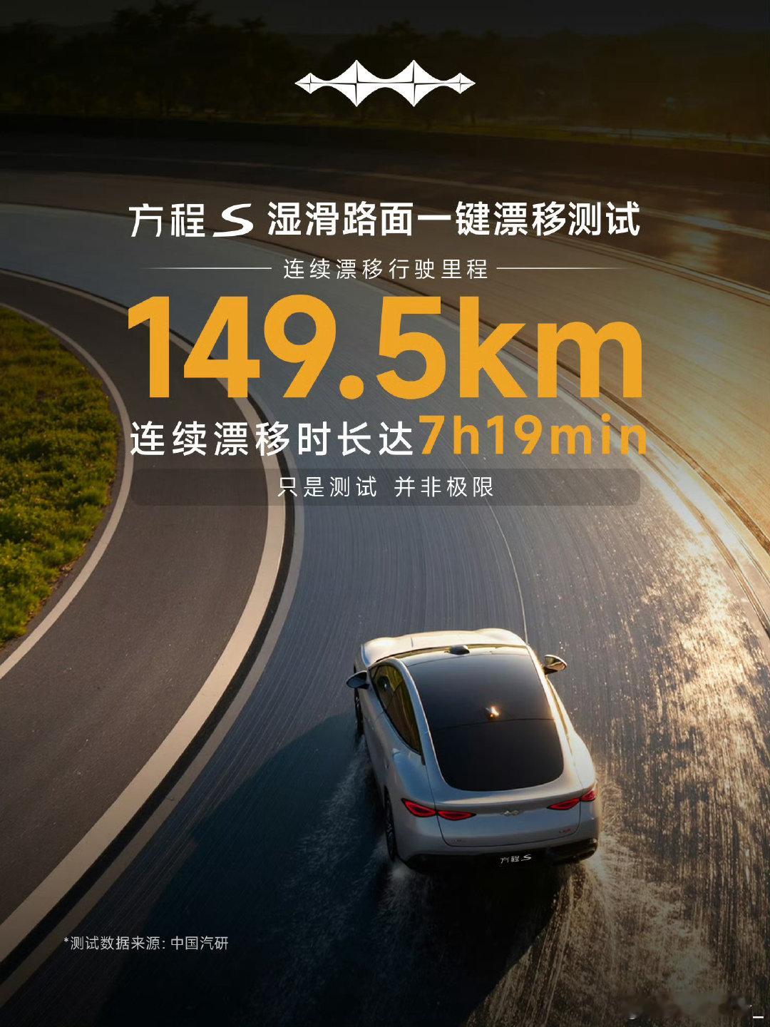 #方程豹##方程S##方程SGT#
搭载一键漂移功能
无人湿滑路面连续漂移里程达149.5km
连续漂移时长达7h19min
只是测试，而非极限 ​​​