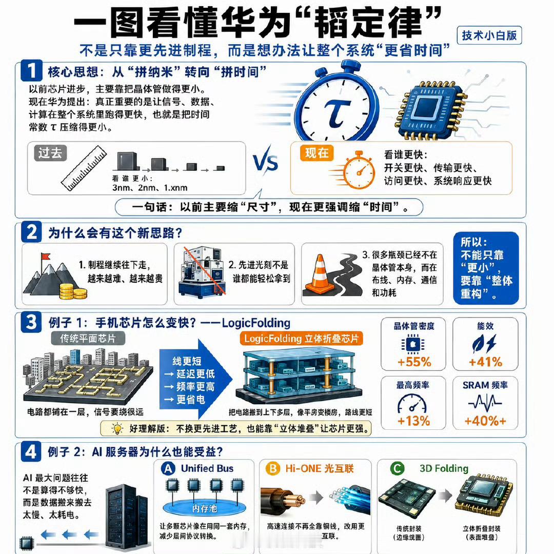 过去对芯片功耗的关注，可能过多集中在“晶体管计算”本身，却低估了数据在芯片内部移动所消耗的能量。

“我们能预见的τ的每一个未来，都成于功耗、亦败于功耗。时间余量是手段，能量才是锦标。这条定律未来十年的评判标准，不会是折叠堆叠跑得多快，而是它们奔跑时燃耗多低。那颗本该烧毁的τ芯片， ​