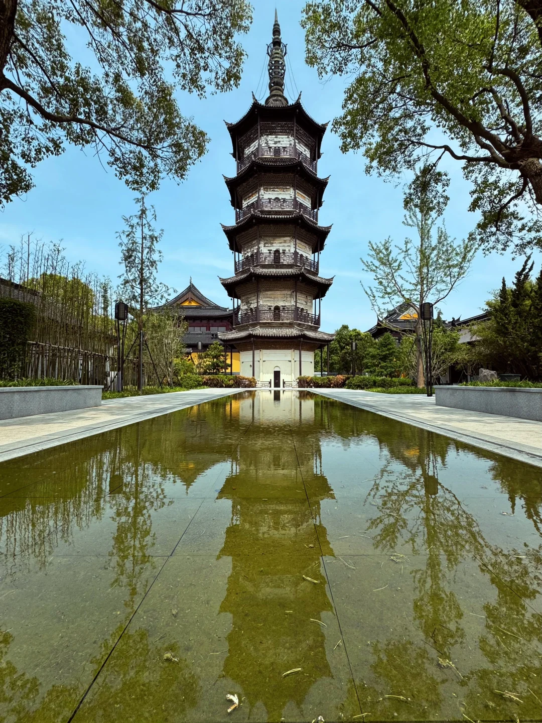 夏日幽静，平湖报本禅寺