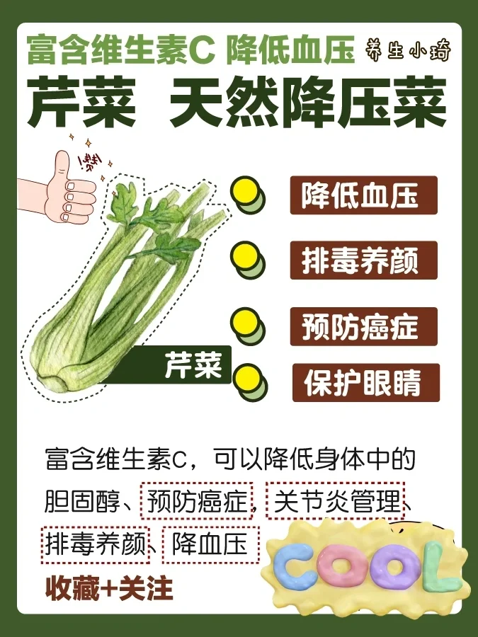 天然降压菜-芹菜｜四大功效｜降低血压 🥬