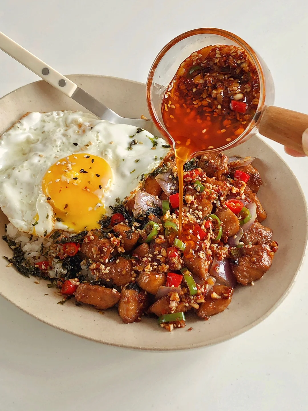 ᐟ.ᐟ低卡香辣鸡胸肉拌饭🥄好吃到飞起