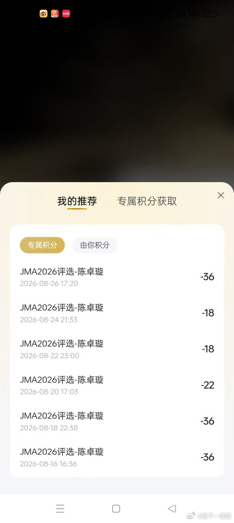 #歌手陈卓璇# czx#唱作人陈卓璇# 

JMA🎫结算时刻 ，共计26562,投票接龙连图片多到放不完，下一次继续努力[努力][努力][努力] ​