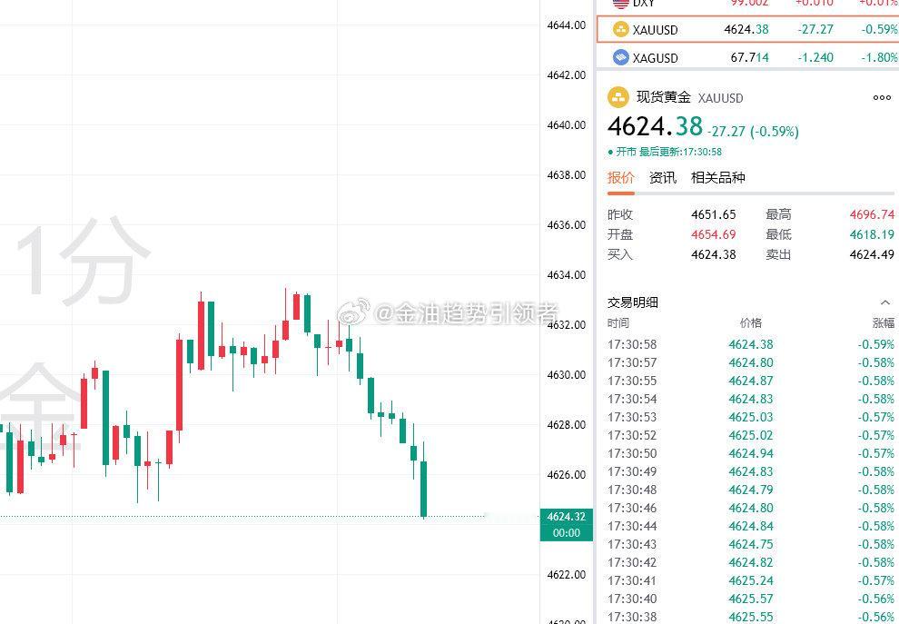 黄金最新报价4624！提前布局4632的空单目前拿下80点利润，稳健减仓！

#美国1000万美元悬赏伊军5名高官##外卖 百草枯##歼16对抗阵风现场画面# ​