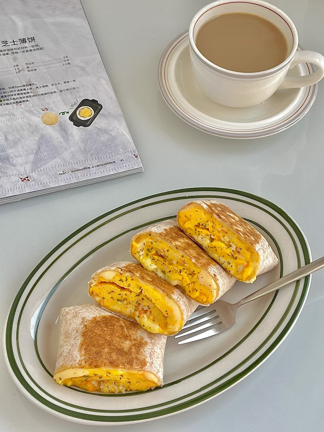 ☀️12.16日工作日早餐｜芝士蟹柳滑蛋全麦卷饼