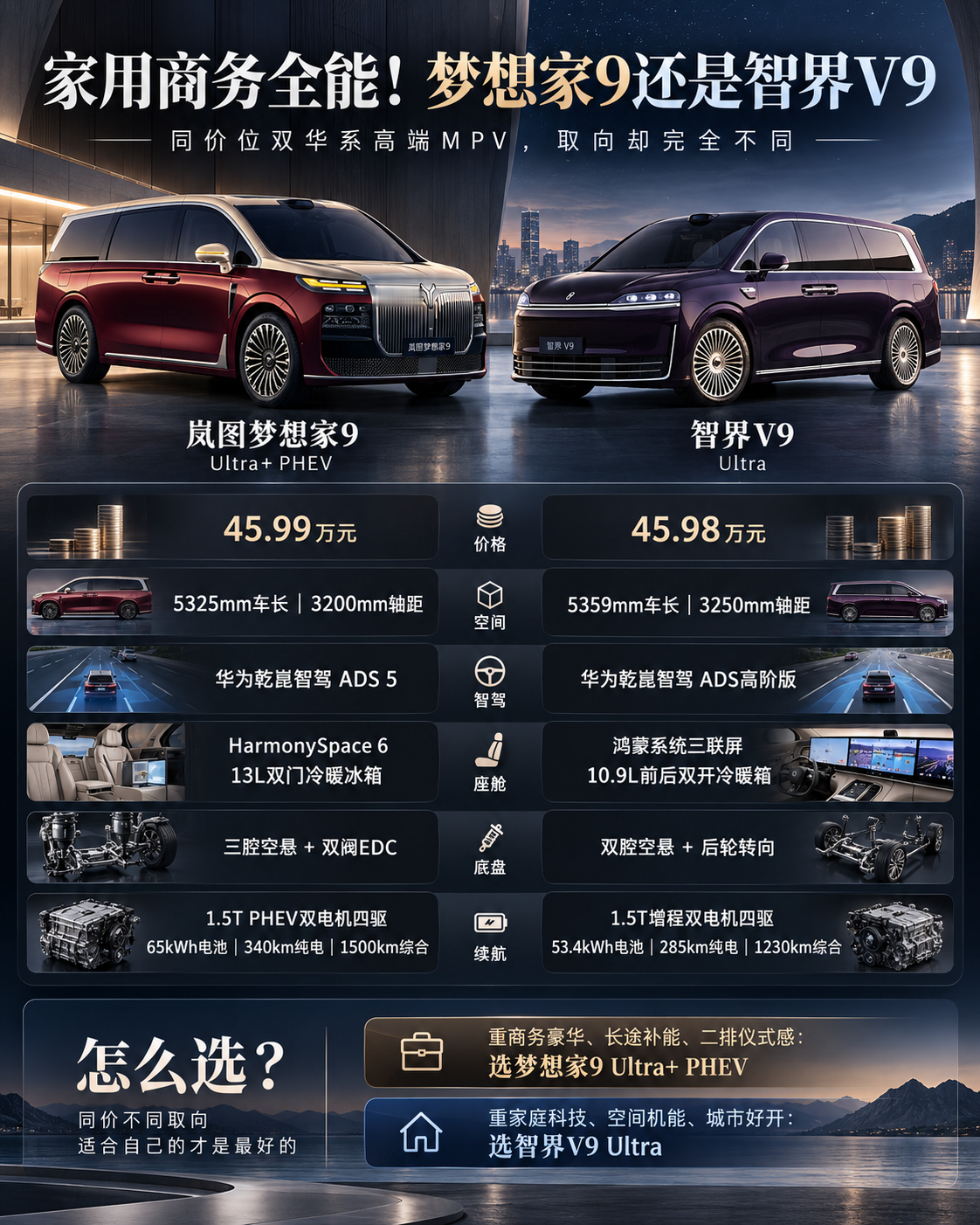 家用商务全能局：梦想家9还是智界V9