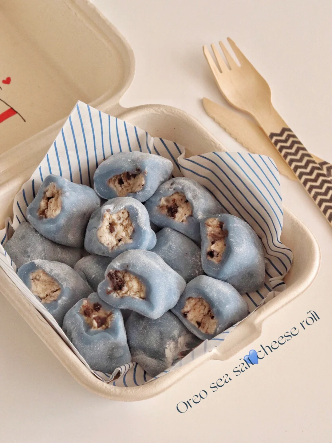 💙奥利奥海盐奶酪小方｜糯叽叽一口一个😍
