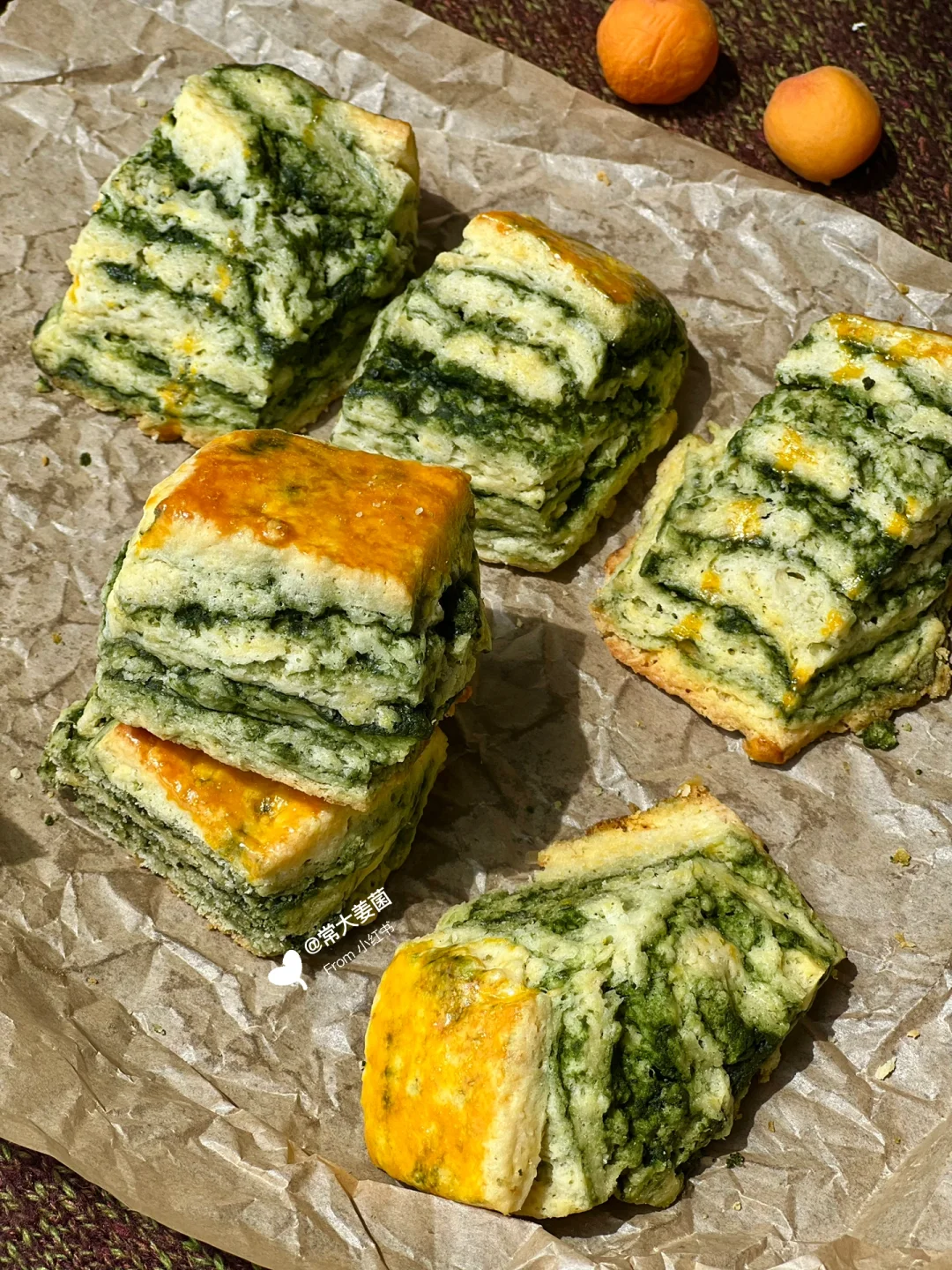 用40g抹茶粉做了千层司康🍵香晕了给我！～