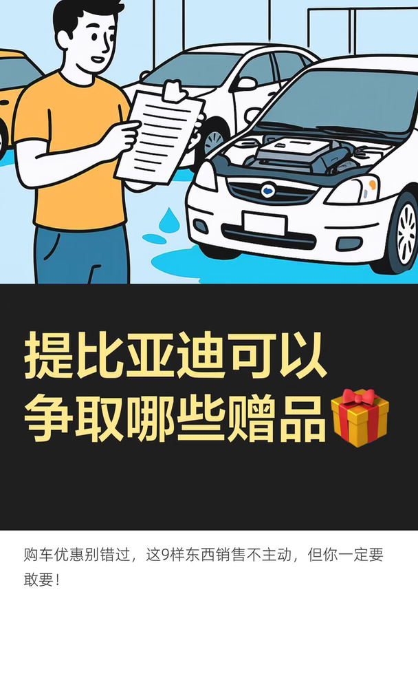 提比亚迪可以争取哪些赠品🎁