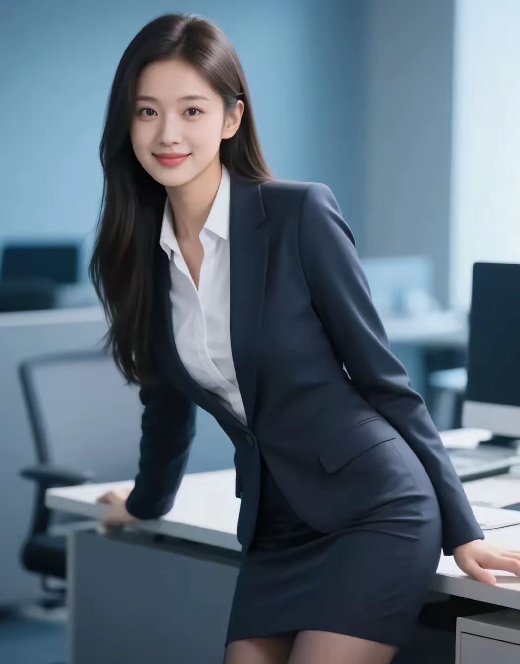 职场美女的穿着打扮很精致。她们的工资很高，日子过的很滋润。