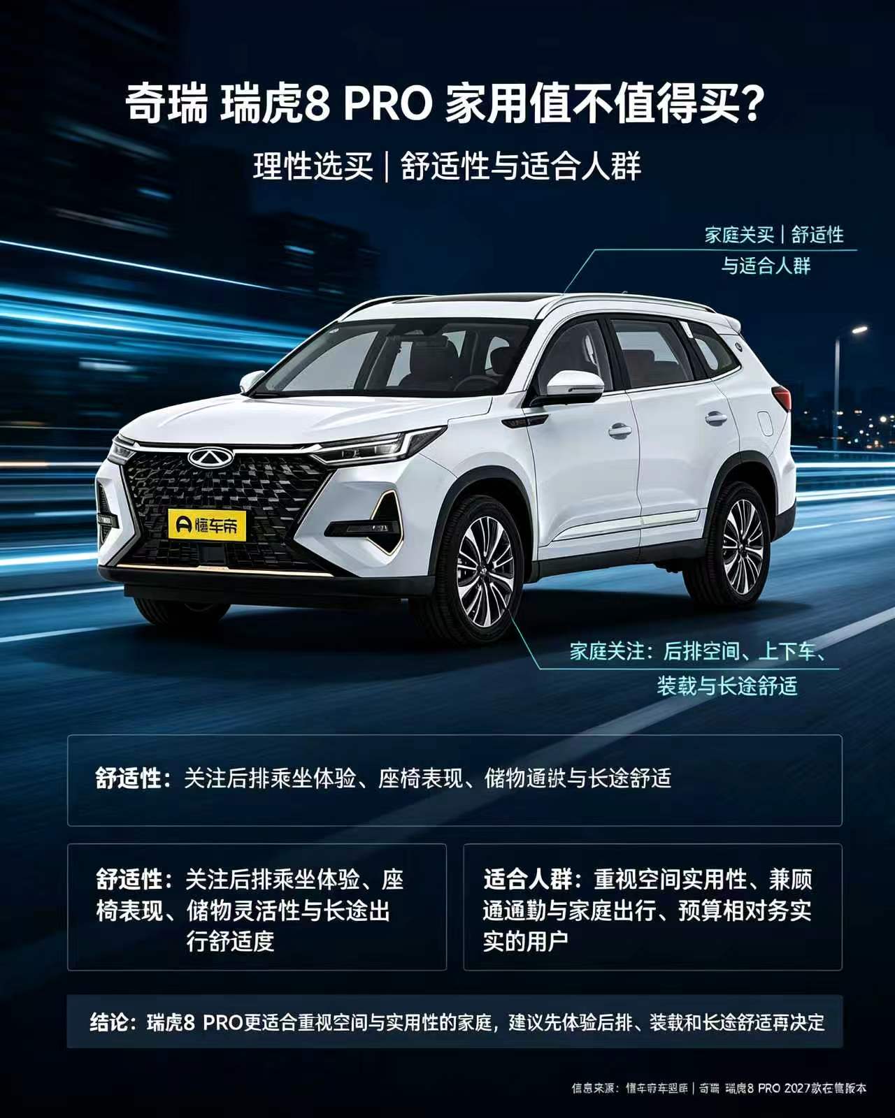 瑞虎8 PRO家用值不值得买