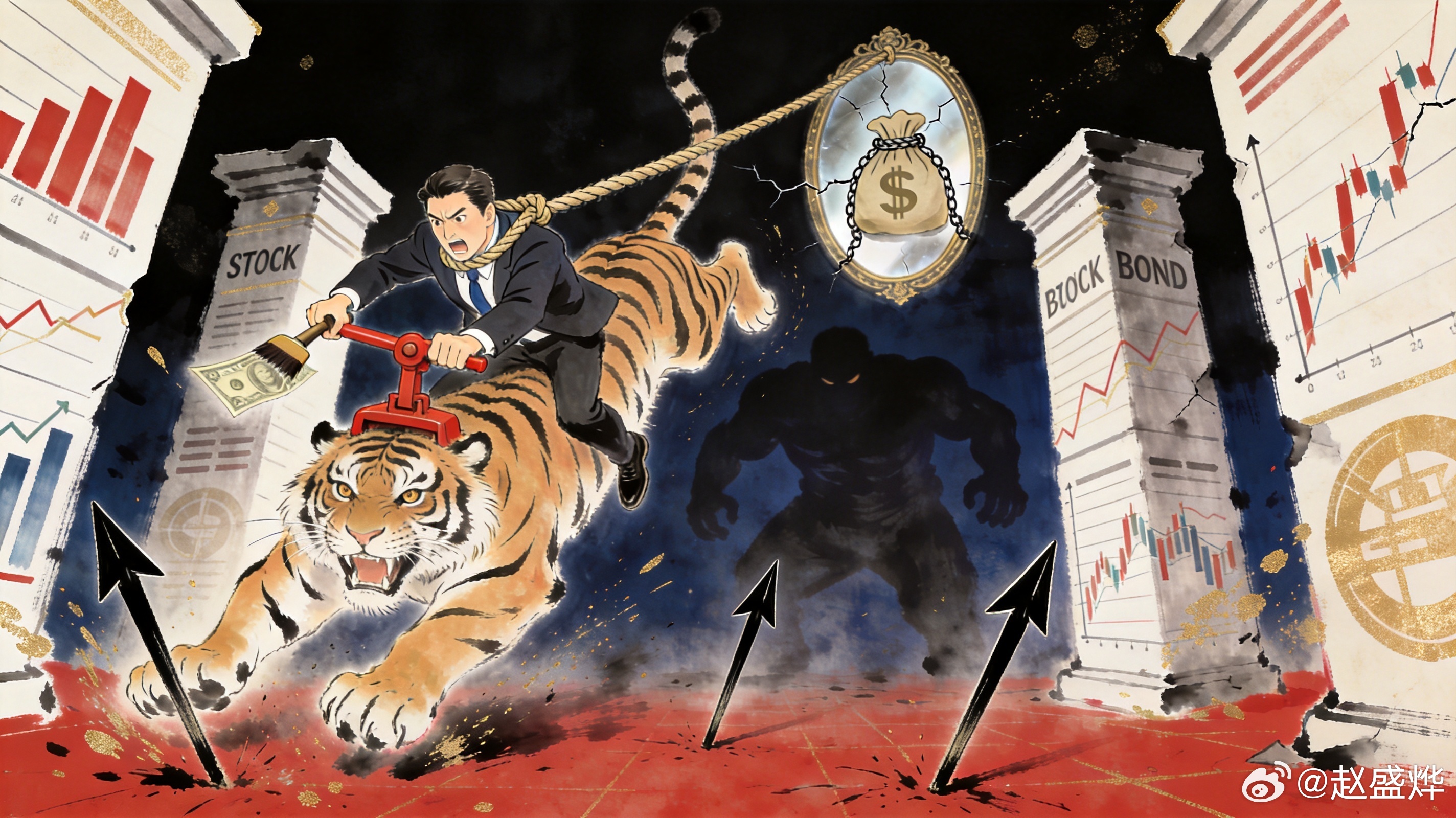今天看到日本出现股债汇三杀，日本央行进退两难。这个画面很眼熟，是西方经济学课程里面最典型的一幕，只是它又一次发生了。

先说「三杀」是什么：股市跌、债市跌、汇率跌，三个市场同时往下走。这三个东西平时是此消彼长的——股市不好资金就避险去买债，债要跌了汇率往往能撑一撑。现在三个一起跌， ​