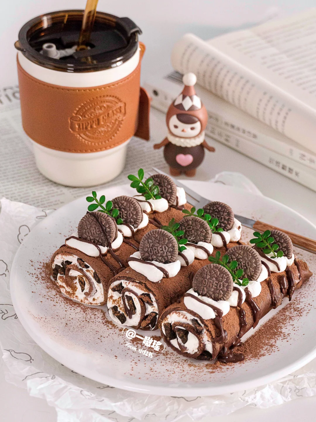 巧克力奥利奥mini毛巾卷🍫平底锅就能做‼️