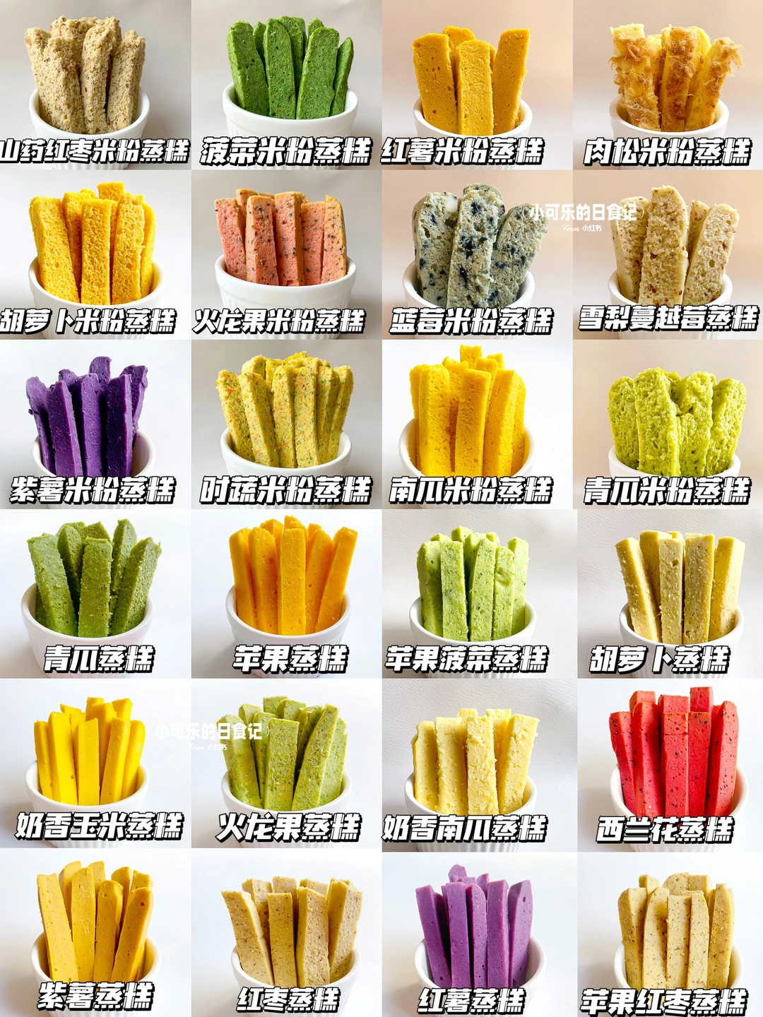 7m+宝宝辅食｜24款蒸糕合集手指食物✅零失败
