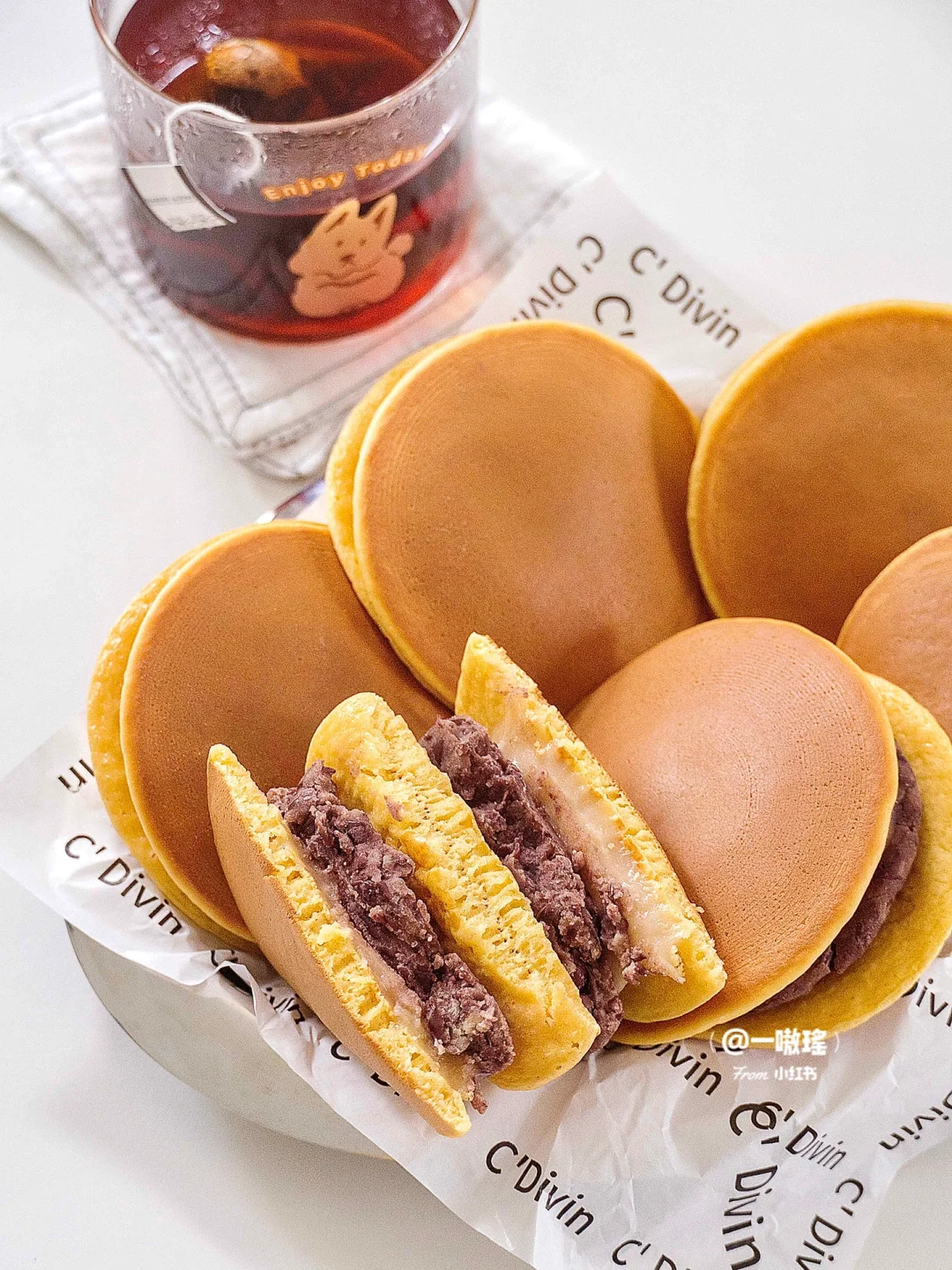 一次成功❗️红豆麻薯铜锣烧🥞软糯拉丝超好吃