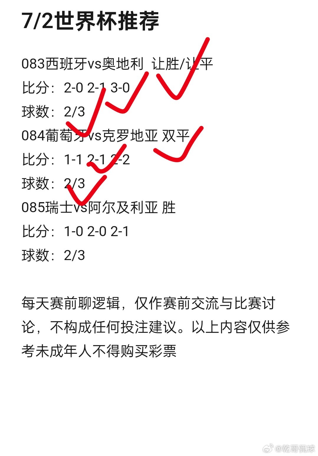先收两场，期待瑞士拿下！ ​​​