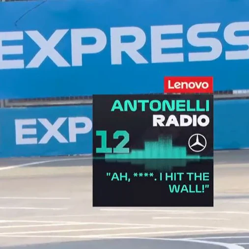 安东内利表示：自己撞墙了
	
Bono让他就近停车，无法回到维修去了
#F1 #