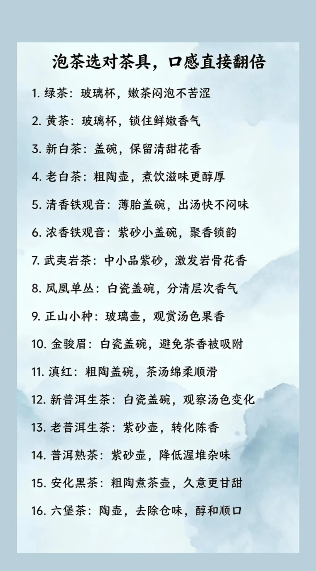 泡茶选对茶具，口感直接翻倍！