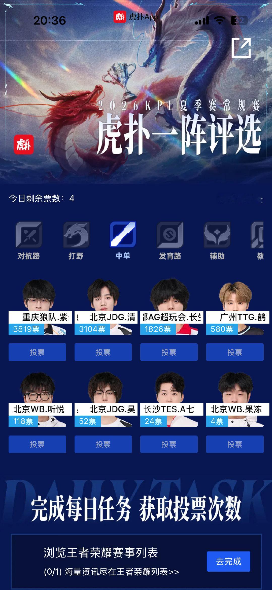 #万古第一紫幻[超话]#  
虎扑一阵又开始评选了🙋‍♀️
家人们可以给顺顺投投票，每人每天8票🎫
投票🗳️时间：8.21-8.25（今天开始）
投票🗳️链接： （下载虎扑直接搜索虎扑一阵就行） 
其实做完它的任务一共有16票🎫，投完紫幻的有空的话可以去狼超换换票🙋‍♀️ ​