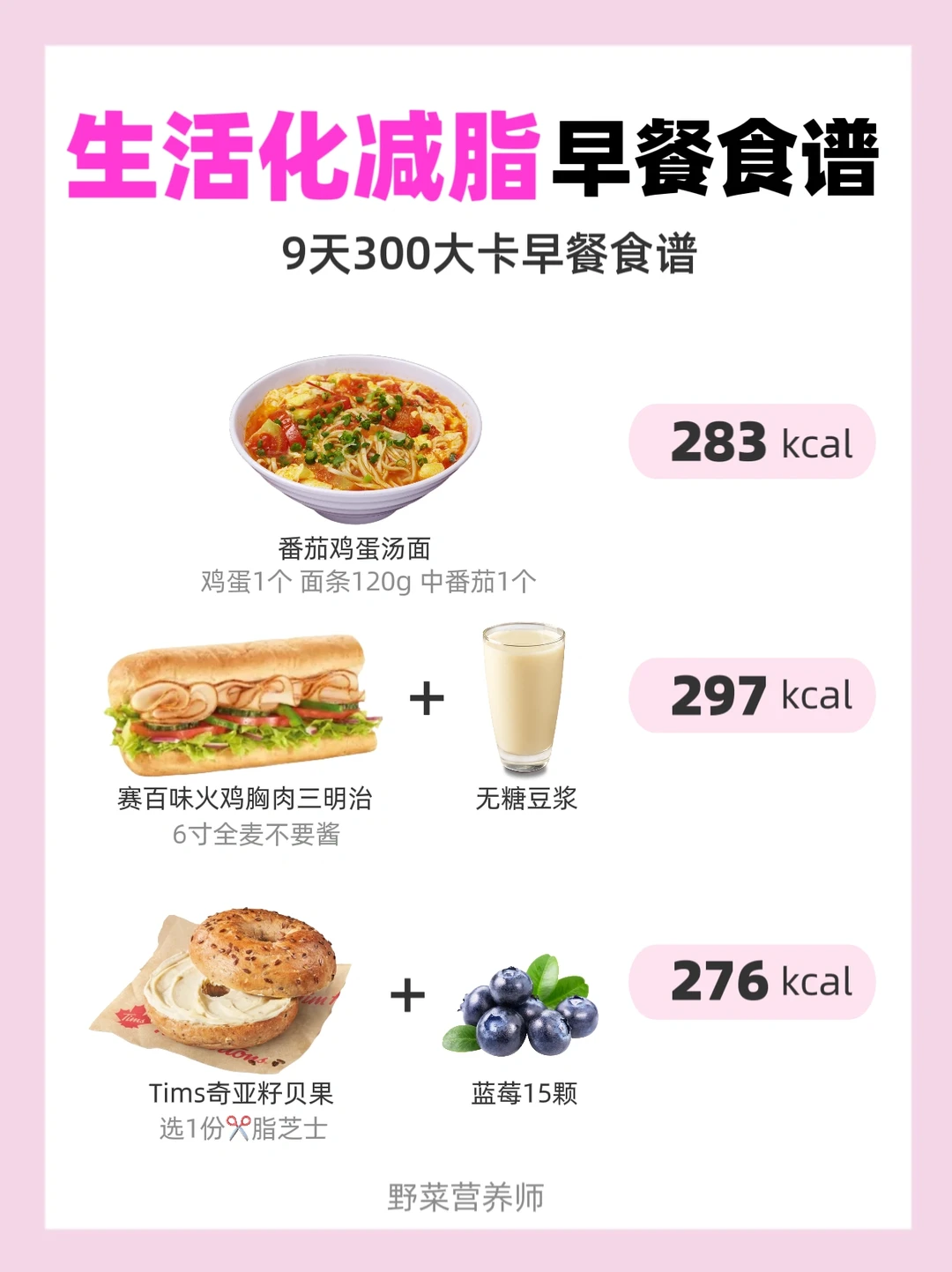 9天300大卡减脂早餐🔥生活化减脂方法分享