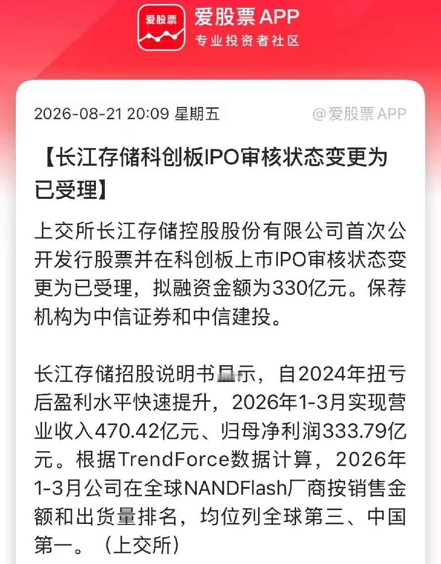 长鑫科技刚上市不久，这个周末又传来长江存储IPO的消息。为什么这么急着让这些科技巨头上市？市场对此有很多猜测，但我觉得，核心原因用大白话讲就是：趁现在业绩好，赶紧到股市里补充“弹药”，好去和国外巨头决战。

芯片厂是“烧钱黑洞”，以前主要靠政府输血。如今赶上AI大爆发，芯片股业绩大幅增 ​
